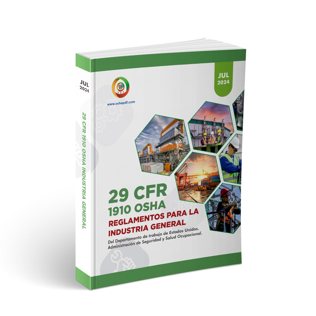 Our easy to read Spanish July 2024 edition of the OSHA 29CFR 1910 General Industry Regulations book includes all the regulations for the General Industry regulations, the 1903 regulations covering inspections, citations and penalties, and the 1904 regulations covering recording and reporting occupational injuries and i